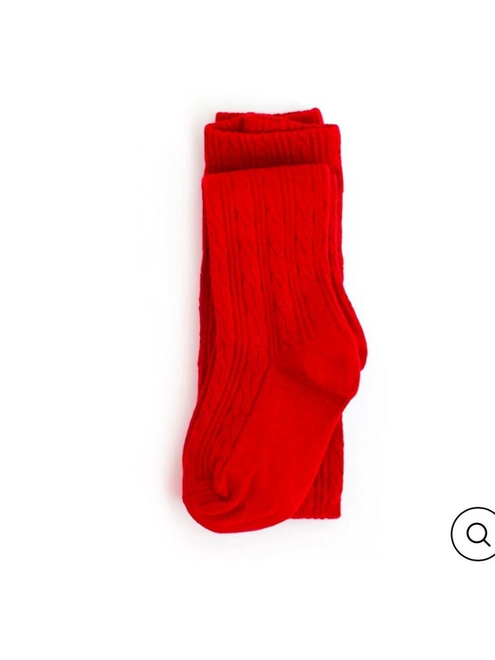 Bright Red Cable Knit Tights